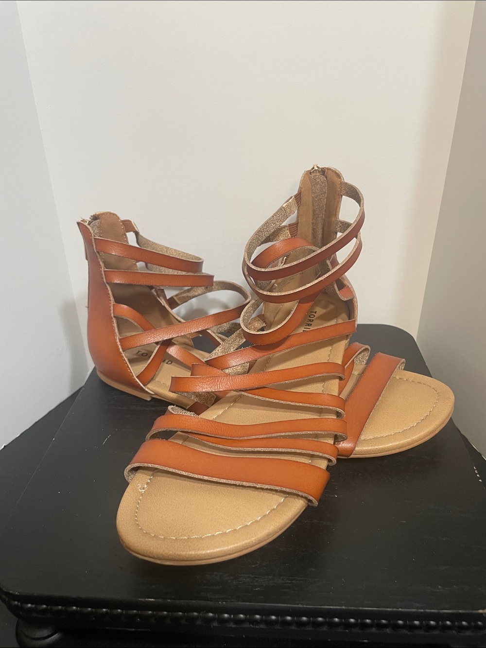 torrid Women's Strappy Tan Brown Gladiator Sandals